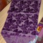 2 BURGUNDY FLOWER DESIGN TABLERUNNERS - PRETTY
