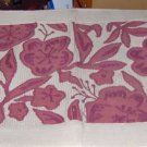 APPLIQUED FLOWER RUG - TAN & BURGUNDY- PRETTY