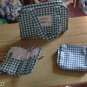GREEN CHECKED NICE ACCESSORY SET - NEW