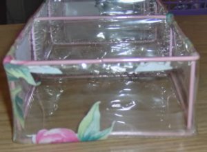 DIVIDED TRAY, FLOWERED, CATCH-ALL, TABLE,DRESSER,BATH