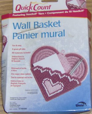 PRETTY PINK HEART WALL BASKET FROM UNIE - REALLY SWEET