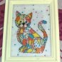 CUTE CALICO KITTY PICTURE, FRAMED
