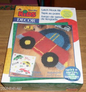 CUTE CAR LATCH HOOK RUG KIT KIDS DECOR KIDS ROOM 2