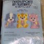 NEEDLEPOINT BY NUMBER PUPPY,TEDDY,KITTY - CUTE TRIO