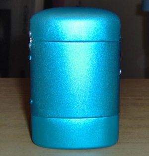 VERY NICE FINGERNAIL SET IN CASE - TURQUOISE METAL