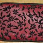 STYLISH BURGUNDY & BLACK MAKEUP BAG, NEW