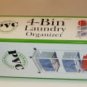 Bajer 4-Bin Laundry Organizer,NIB,Folds Down For Storag