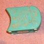 Turquoise Blue Ceramic Accent With Leaf Design, Pretty