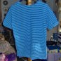 Blue and White Striped Tee Top, Cute & Comfortable