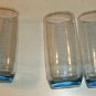 3 Blue Tinted Glasses, 16 oz,Great for Replenishing Set