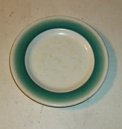 Small Plate With Blue Ring,Mayers China,Hand Painted