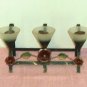 Burgundy Triple Candlesconce, Uses Tealights,Pretty