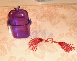 Small Purple Container,Use For Hair Ties,Jewelry,More