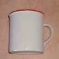White Ceramic Cup With Tangerine (Orange) Interior,Cute
