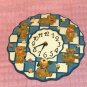 Bear Clock, Blue Checked Encircled With Bears,Very Cute