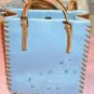 Blue Rose Man-Made Leather Bucket Syle Purse, Very Cute