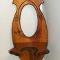 Wooden Wall Sconce,Engraved Design,With A Shelf,Pretty