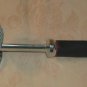 Silver & Black Rubber Handled Meat Tenderizer