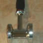 Silver & Black Rubber Handled Meat Tenderizer