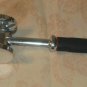 Silver & Black Rubber Handled Meat Tenderizer