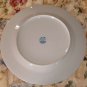 White Plate with Pink Floral Design,Gold Rim,Seagull