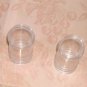 2 Clear Glass Toothpick Holders or Spice Jars,Plastic