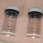 2 Clear Glass Toothpick Holders or Spice Jars,Plastic