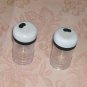 2 Clear Glass Toothpick Holders or Spice Jars,Plastic
