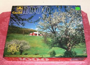 1000 Piece Fully Interlocking Puzzle, Complete,Hillside Blossoms,From Guild,New
