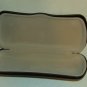 Dark Brown Hard Vinyl Eye Case, Tan Velvet Lining, New