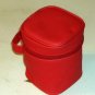 Yves Rocher Red Square Bag,Great for Makeup,White Linen