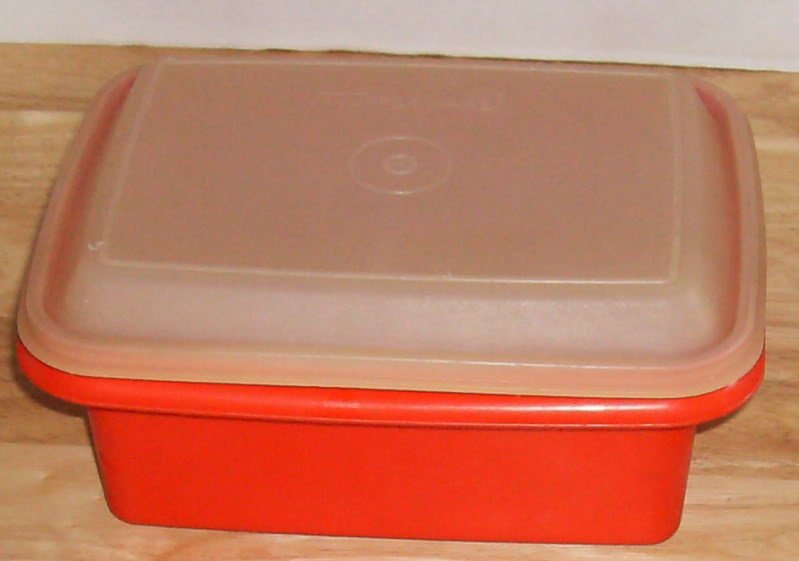 Tupperware Red & White Ice Cream Container,No Cracks or Breaks, Vintage ...