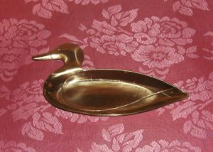 Duck Valet Tray, Gold Toned, Great For Loose Change, Jewelry & More, Decor, Cute