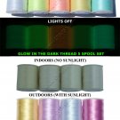 5 GLOW IN THE DARK & 4 SOLAR ACTIVE EMBROIDERY THREAD