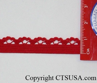 Fancy Elastic N-6118-9 9mm Red 100YDS Roll