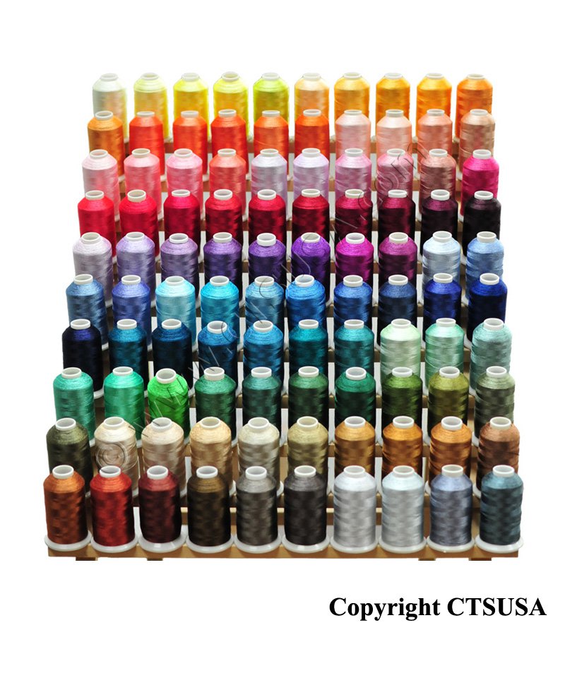 100 LARGE POLYESTER EMBROIDERY MACHINE THREAD COLOR SET