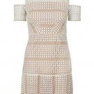 NWT $130 Topshop Circle Lace Cold-Shoulder Dress SIZE US 2 EUR 34 UK 6