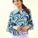 NWT $118 Small LILLY PULITZER LILEEZE Francis Top High Tide Navy Ready Set Gecko NWT $118 Small LILLY PULITZER LILEEZE Francis Top High Tide Navy Ready Set Gecko