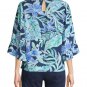 NWT $118 Small LILLY PULITZER LILEEZE Francis Top High Tide Navy Ready Set Gecko