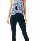 $138 NWT Lilly Pulitzer Alessia Stretch Dinner Pant Sz 2 Black Onyx