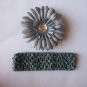 Gray Daisy with Matching Headband