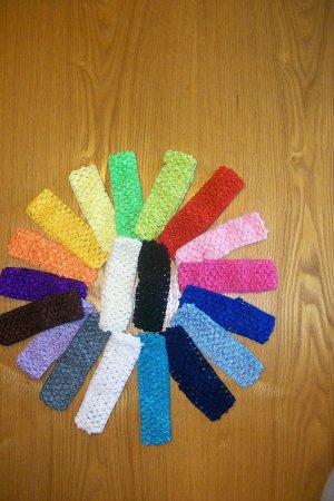 One 1.5 Inch Crochet Headband--Many Colors Available--