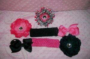 Born to Be Wild--Hair Bow Gift Set---Makes a Great Gift--