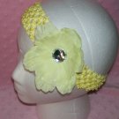 Pale Yellow Interchangeable Peony Flower Clip---
