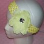 Pale Yellow Interchangeable Peony Flower Clip---