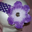 Purple Interchangeable Peony Flower Clip---