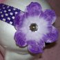 Purple Interchangeable Peony Flower Clip---