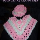 Dancing Clusters Crochet Poncho & Hat Pattern Girls Original Design