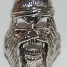 Retro Biker Mens Sterling Silver Ring Vintage Beast Creature Bigfoot Biker sz 9 Retro Biker Mens Sterling Silver Ring Vintage Beast Creature Bigfoot Biker sz 9