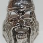 Retro Biker Mens Sterling Silver Ring Vintage Beast Creature Bigfoot Biker sz 9